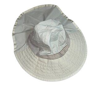 Sun Day Afternoon Wide Brim Hat Khaki Size Child Large 5-12 yrs. old TINY FLAW